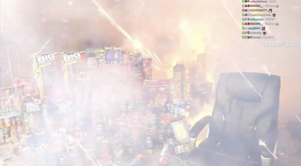 Kai Cenat MrBeast Fireworks